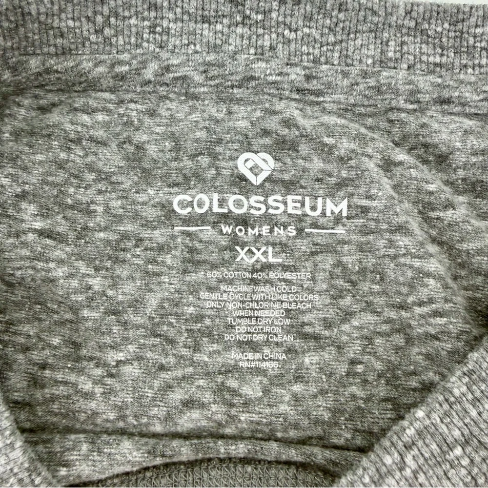 Auburn Tigers Colosseum Women’s XXL Cropped Long Sleeve Top Gray Heather Plus Sz - Picture 4 of 6